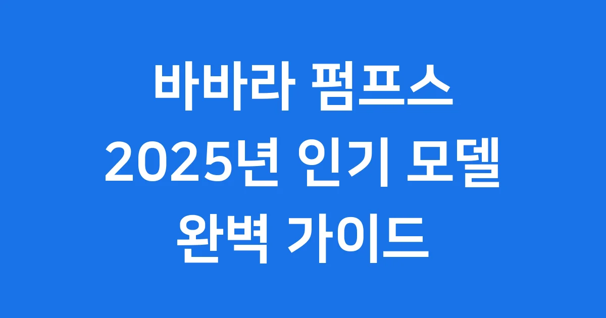 바바라 펌프스 2025년 인기 모델 가격 구매