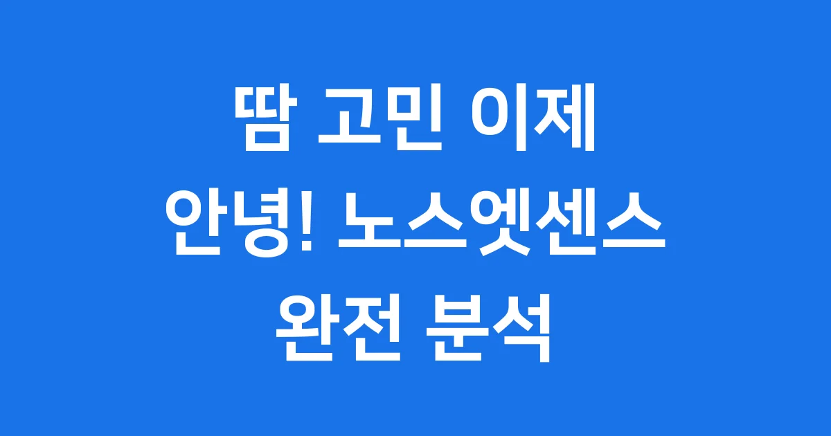 노스엣센스 다한증 민감 피부에 딱! 이걸로 해결