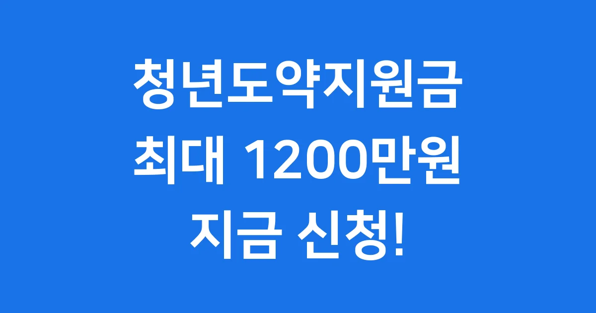 2025 청년도약지원금, 최대 1200만원 받는 법 알려줄게!