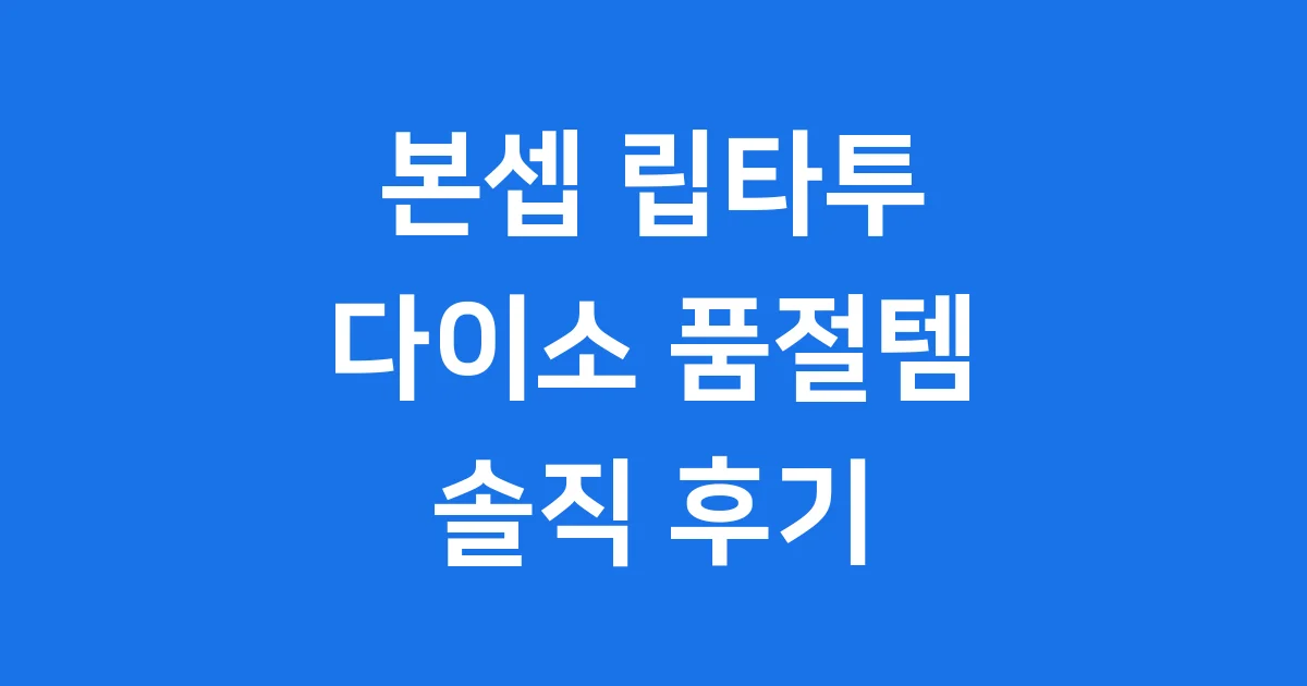 본셉 립타투 지속력 발색 후기