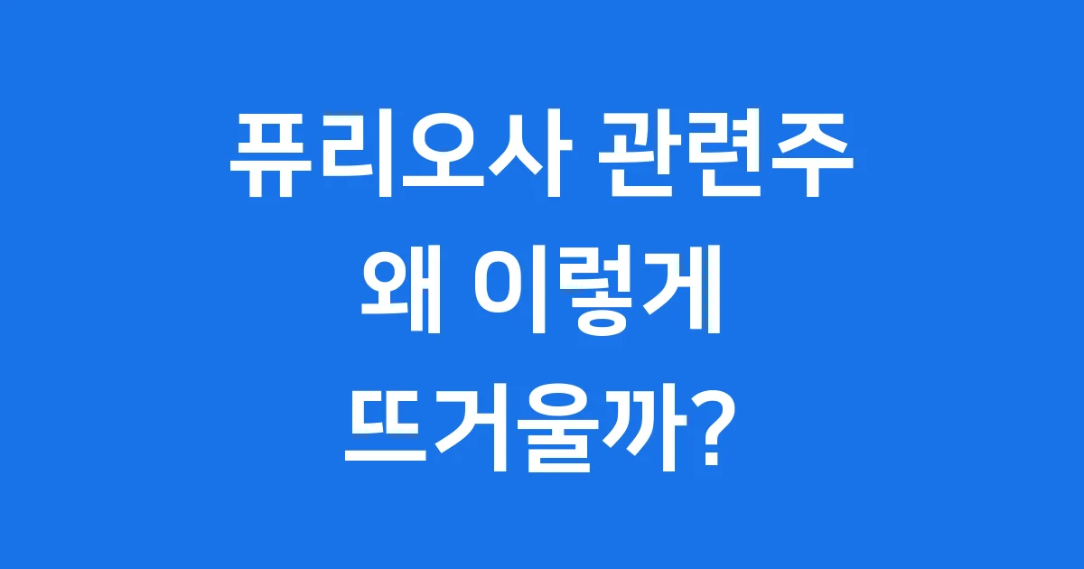 퓨리오사 관련주, 이 회사 왜 이렇게 뜨거울까?