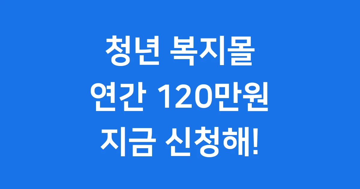 청년 복지몰 2025년 신청방법 자격조건