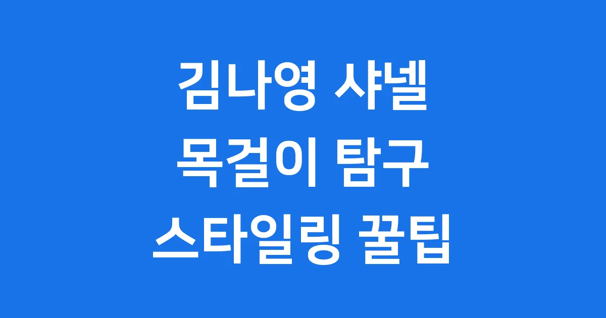 김나영 샤넬 목걸이