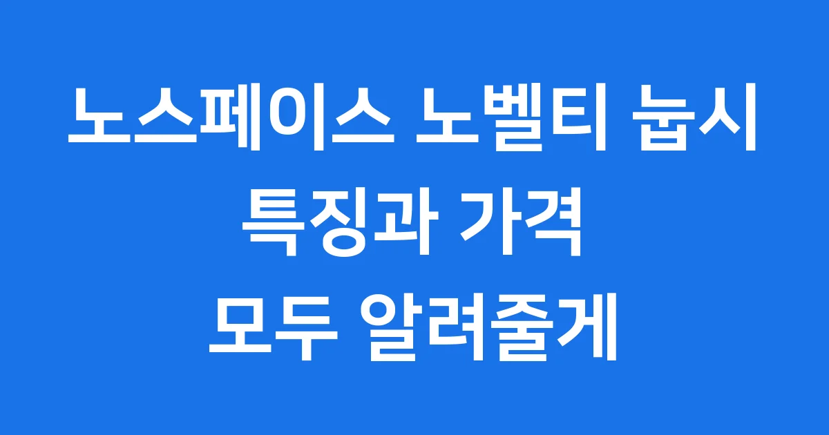 노스페이스 노벨티 눕시 뜻 특징 가격