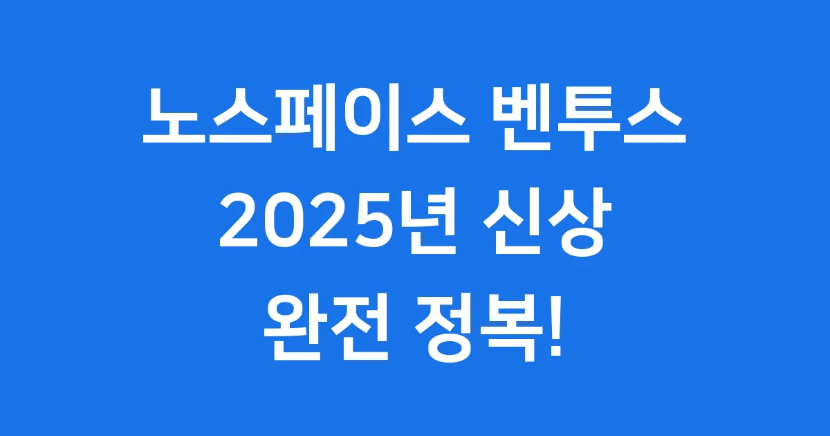 노스페이스 벤투스 경량패딩 2025년 신상