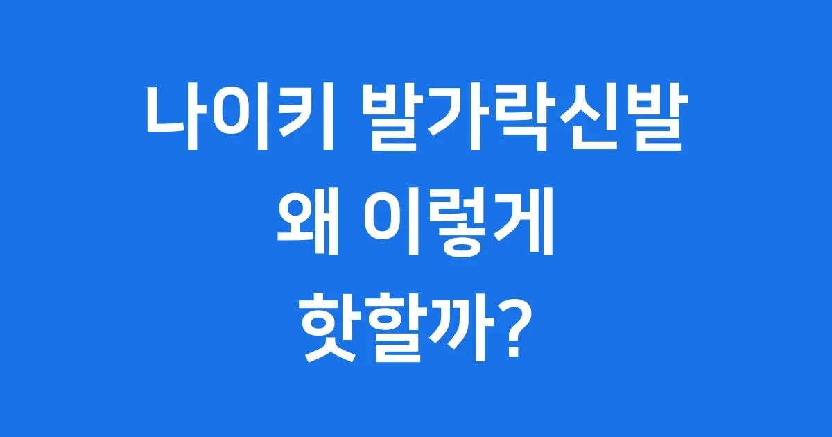 나이키 발가락신발 ISPA Link 모든 정보 1 나이키 발가락신발