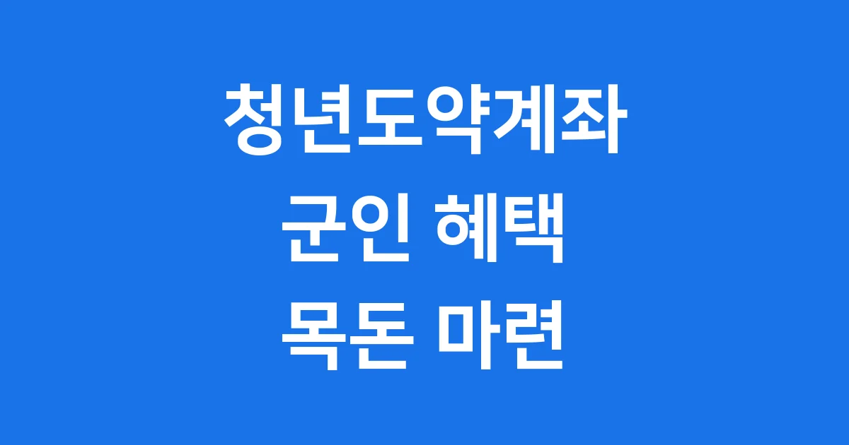 청년도약계좌 군인