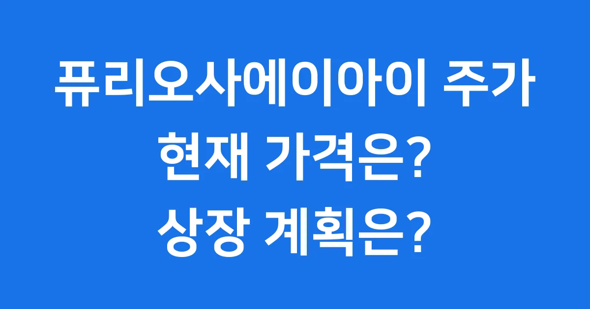 퓨리오사에이아이 주가 전망 상장 핵심 정보