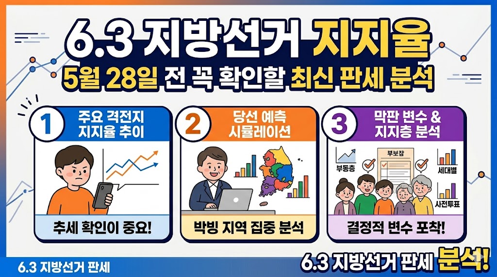 6.3 지방선거 지지율