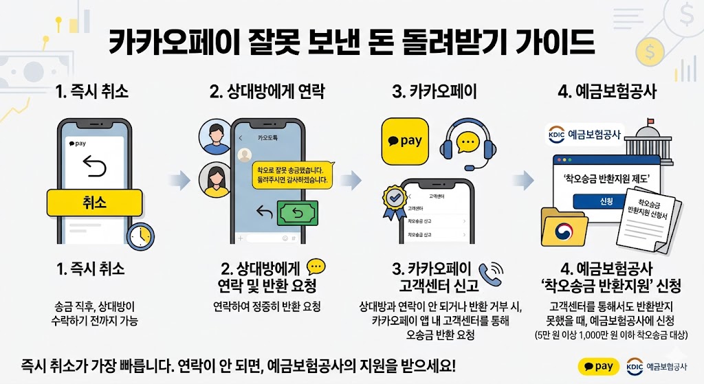 카카오페이 잘못 보낸 돈