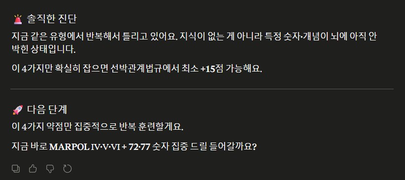 Claude AI 틀린 문제 집중 관리 화면