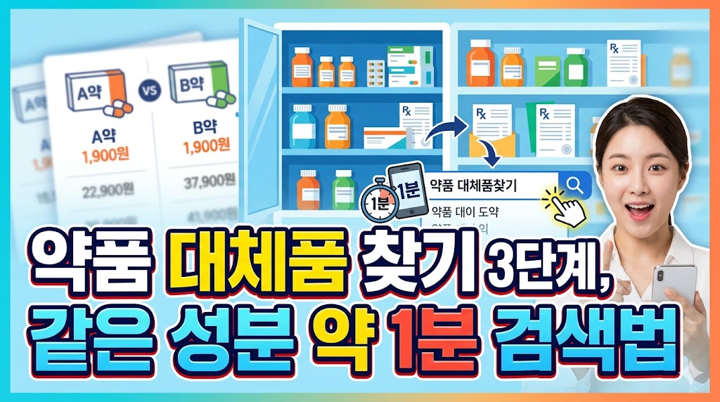 약품 대체품 찾기