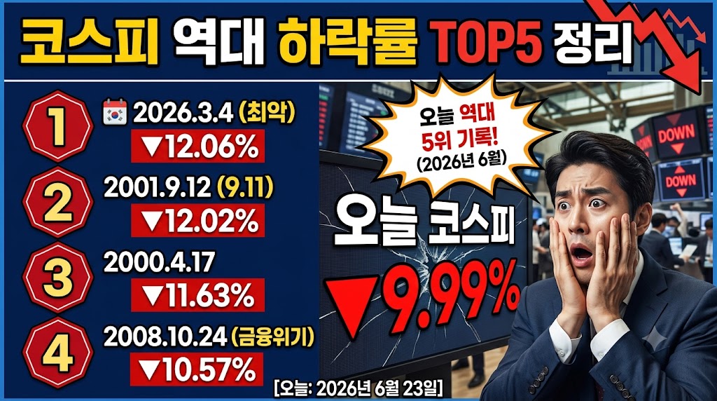 코스피 역대 하락률